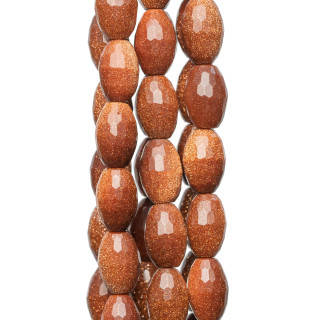 Pietra Del Sole Riz Briolette Facette Doré 10x16mm