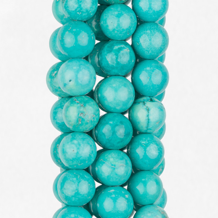 Stabilized Turquoise Round Smooth 08mm Turchesite