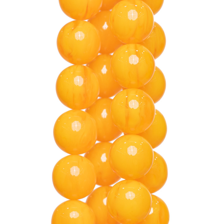 Resin Imitation of Amber Yellow Smooth Στρογγυλό 18mm
