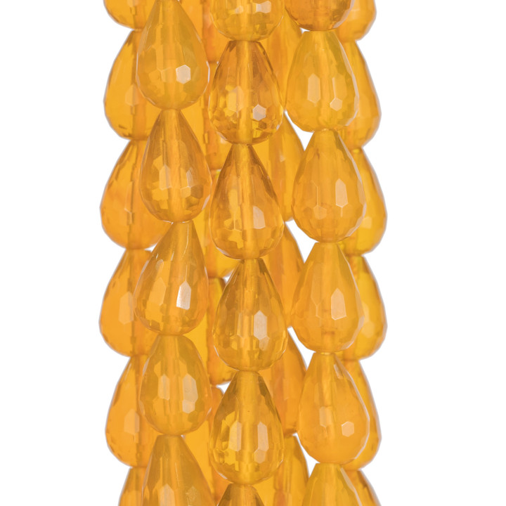 Hydrothermal Topaz Faceted Briolette Drops 15x22mm