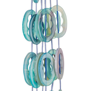 Agate Plaque Perforée 21x45mm MOD5