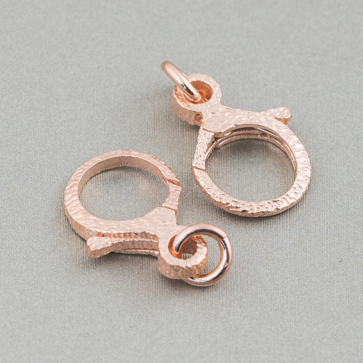 925 Silver Microcast Lobster Clasp 11x15mm 5pcs Rose Gold