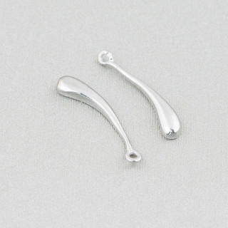 Ciondolo Pendente Di Argento 925 03x16mm 20pz Rodiato