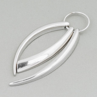 Pendentif Pendentif Argent 925 Anneau Soudé Avec Pointes Croisées 1Pc