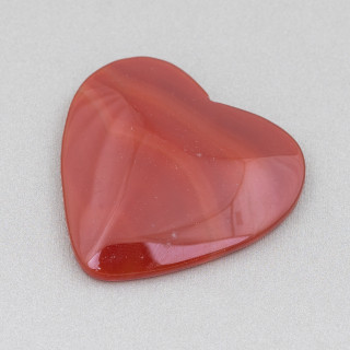 Componente de cabujón de corazón grande 40 mm 2 piezas Ágata roja
