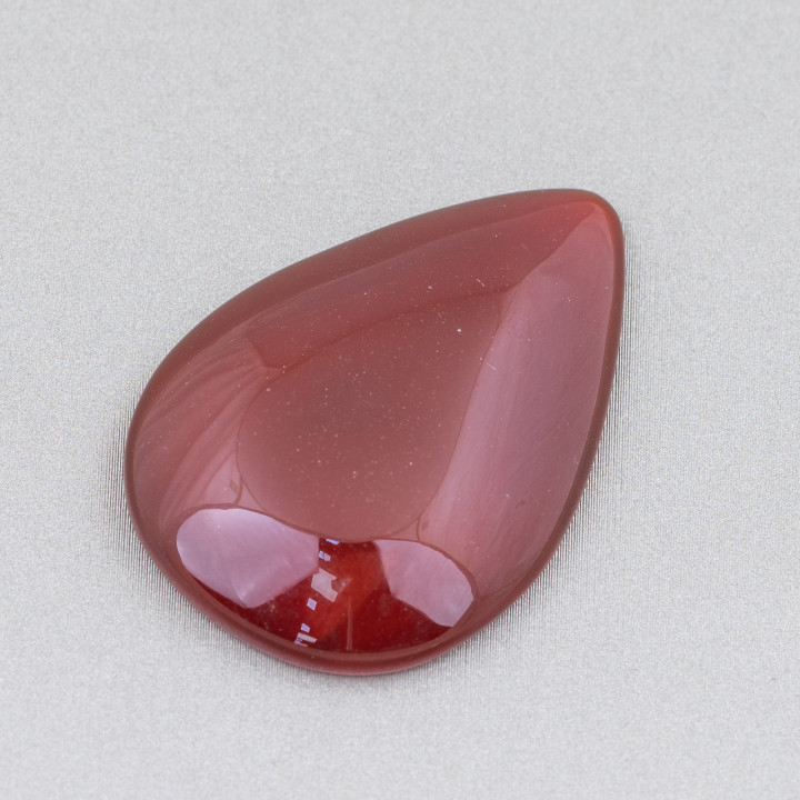 Componente Cabochon Grande Goccia 28x40mm 2pz Agata Rossa