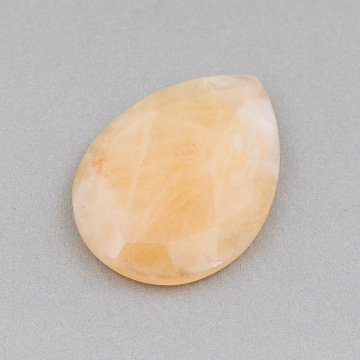 Composant Cabochon Grosse Goutte Facette 30x40mm 1pc Calcite