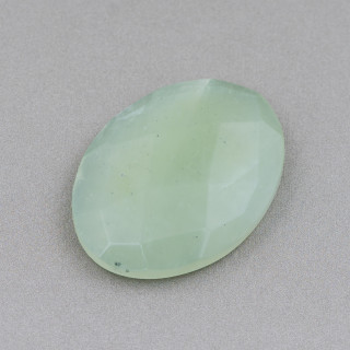 Componente Cabochon Grande Ovale Sfaccettato 30x40mm 1pz New Jade