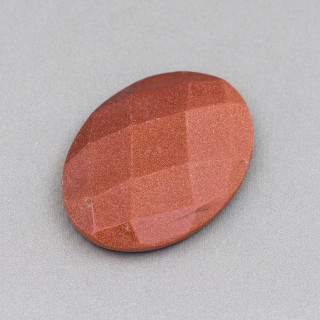 Componente de cabujón facetado ovalado grande 30x40 mm 1 pieza Sunstone