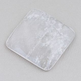 Componente Cabujón Facetado Cuadrado Grande 40mm 1pc Cristal De Roca