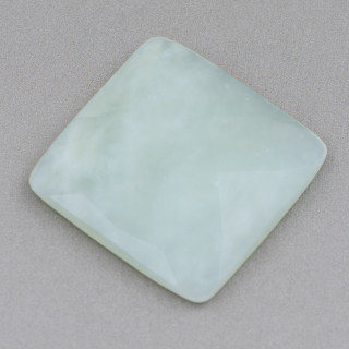 Komponente Großer quadratischer facettierter Cabochon 40 mm 1 Stück Neue Jade