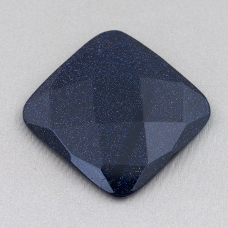 40mm Carré Facette Grand Cabochon Composant 1pc Pierre de Soleil Bleue