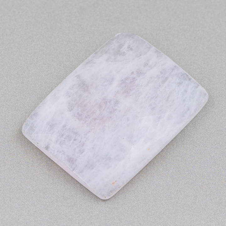 Composant Cabochon Grand Rectangle Facette 30x40mm 1pc Quartz Rose