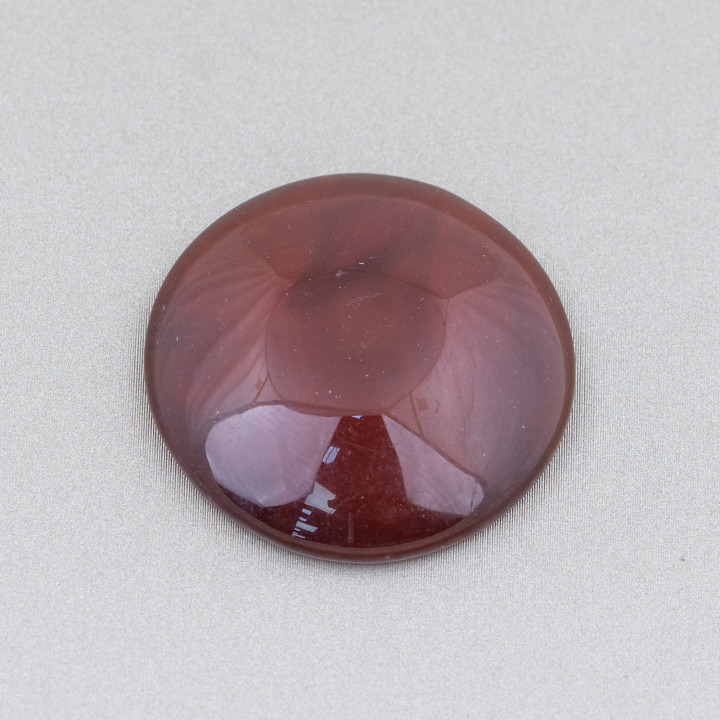 Large Round Cabochon Component 30mm 3pcs Red Agate