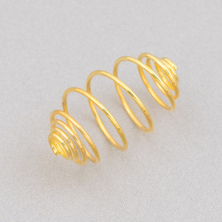 Harmonica Spiral Brass Cage Connector Component 13.5x21mm 15pcs Golden