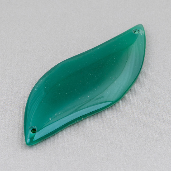 Twist Connector Component 25x68mm 2pcs Green Agate