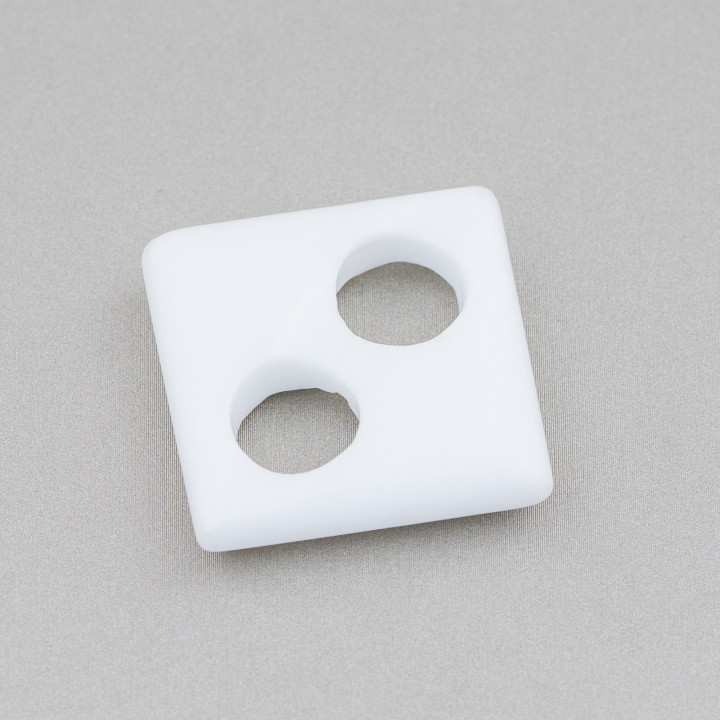 Creole Component Square 30mm 3pcs Weißer Achat