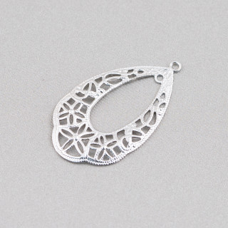 Componente colgante de gota de filigrana de latón 18x33 mm 32 piezas