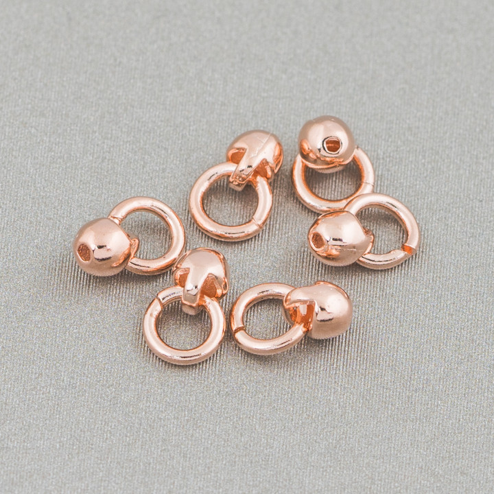 Endknotenabdeckung mit 925er Silberring 3 mm Cup 4 mm Ring 10 g 65 Stück ca. Roségold