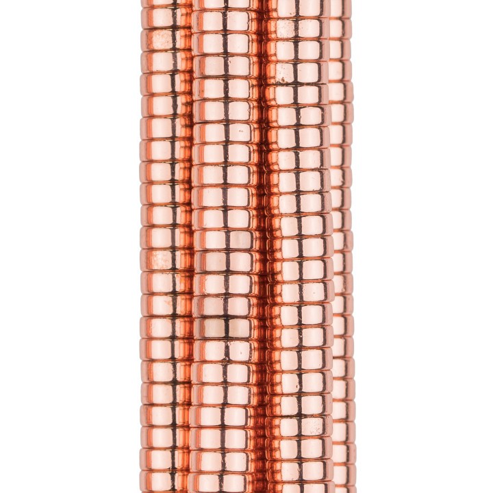 Hämatitscheiben glatte Scheiben 10x2mm Roségold