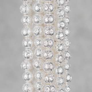 Pierre de Lave Plaqué Argent 12mm