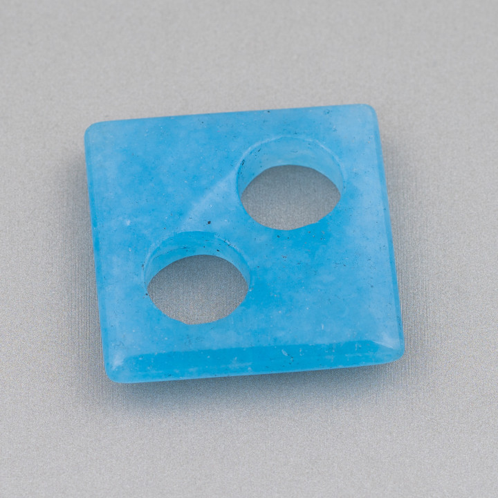 Componente Criollo Cuadrado 35mm 2pcs Cuarzo Celeste