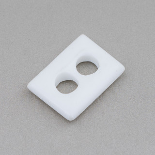 Kreolische Komponente Rechteck 22x30mm 4 Stück Weißer Achat