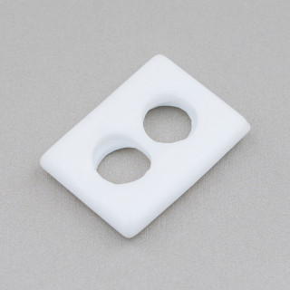 Componente Creola Rettangolo 26x35mm 3pz Agata Bianca