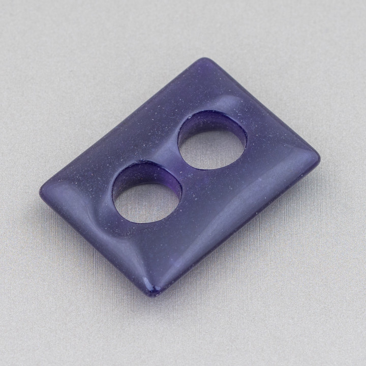 Creole Rectangle Component 26x35mm 3pcs Purple Jade