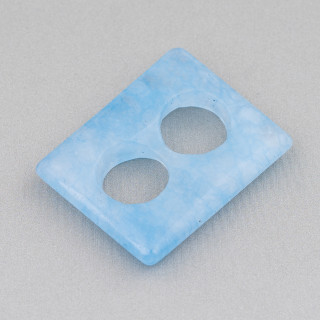 Componente criollo Rectángulo 32x40mm 2uds Celeste