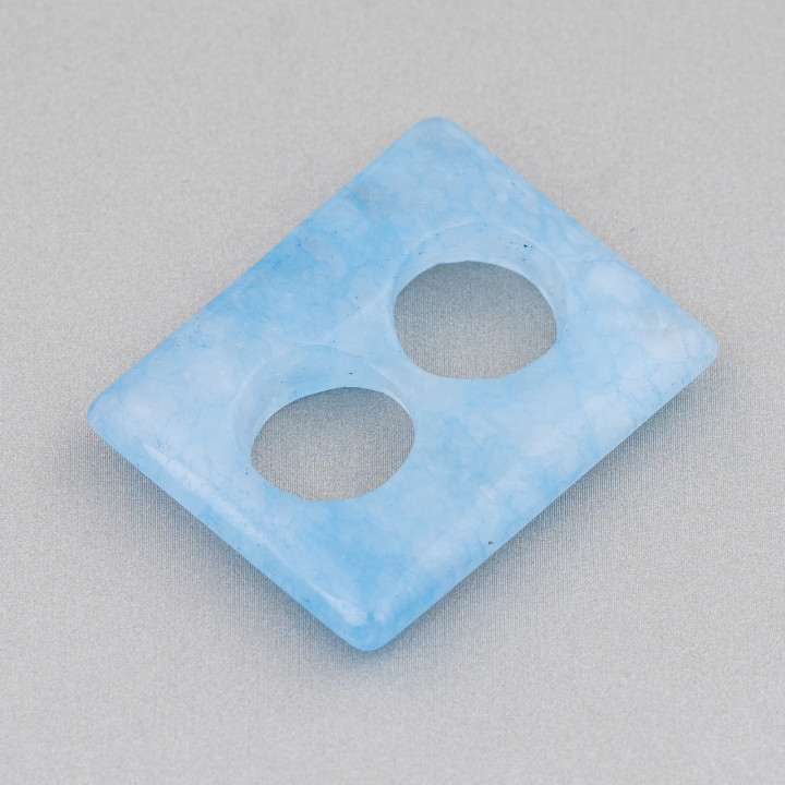 Componente criollo Rectángulo 32x40mm 2uds Celeste