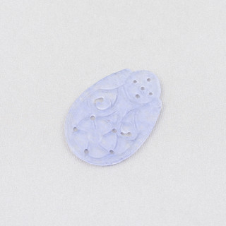 Componente de Jade Birmano Placa Grabada 2 Piezas 26x36mm Lila