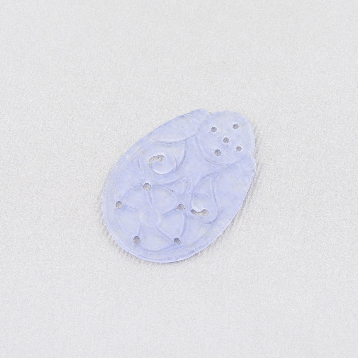 Burma Jade Component χαραγμένο πιάτο 2τμχ 26x36mm Λιλά