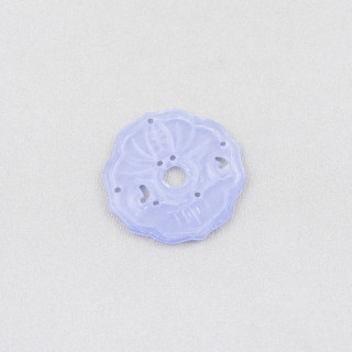 Burma Jade Component Χαραγμένο Πιάτο 2τμχ Στρογγυλό 28mm Λιλά