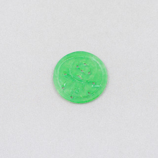 Jade Birman Composant Plaque Gravée 3pcs Ronde 23-25mm Vert