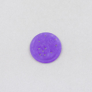Jade Birman Composant Plaque Gravée 3pcs Ronde 23-25mm Violet