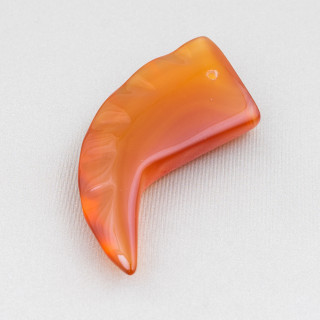Cornetto Pendant Component 24x52mm 2pcs Carnelian