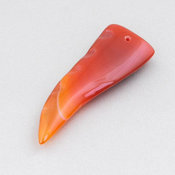 Corneta Componente Colgante 24x65mm 2pcs Cornalina