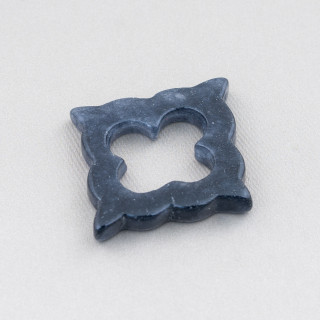 Horn Pendant Component 33mm Without Hole 2pcs Gray Quartz