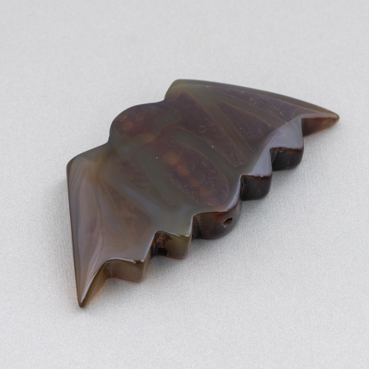 Komponente Anhänger Fantasy 33x66mm 1pc Brauner Achat