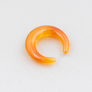 Κρεμαστό Εξάρτημα Crescent Moon Χωρίς Τρύπα 25-28mm 2τμχ Light Carnelian