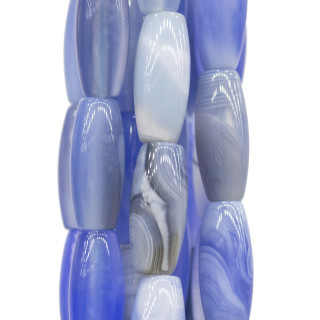 Ουράνιος Αχάτης Ριγέ Ρύζι 8x20mm