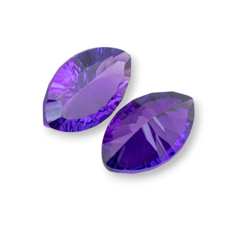 Komponente Cabochon Hydrothermalstein Amethyst Reis 12x19mm Dicke 08mm 2St