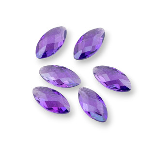 Componente Cabochon Pietra Idrotermale Ametista Riso 5x10mm 12pz