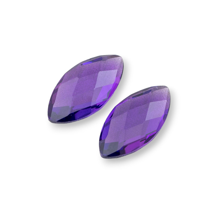 Rice Amethyst Hydrothermal Stone Cabochon Component 8x16mm 5pcs