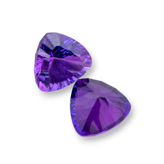 Componente Cabochon Pietra Idrotermale Ametista Triangolo 14mm Spessore  9mm 2pz