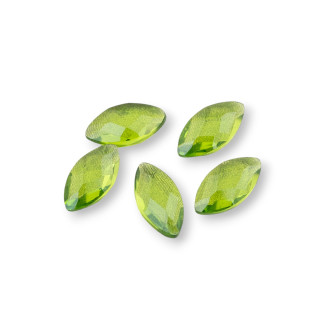 Componente Cabujón Piedra Hidrotermal Peridoto Arroz 6x12mm 10pcs