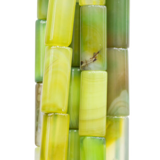 Grüner Achat gestreifter Zylinder 8x20mm Säuregrün