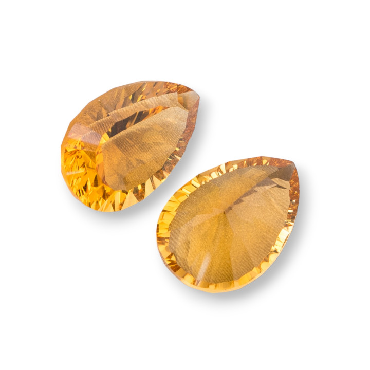 Componente Cabochon Pietra Idrotermale Topazio Goccia 10x14mm Spessore  8mm 3pz