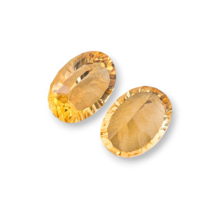 Composant Cabochon Pierre Hydrothermale Topaze Ovale 10x14mm Epaisseur 07mm 4pcs